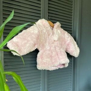 Pink Fuzzy Reversible Hooded Jacket - NWOT